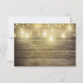 Rustikale Holz- & Lights Mason Jar Save the Date K (Rückseite)