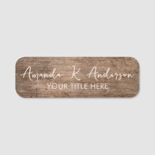 Rustikale Holz Namensschilder  Namensschild