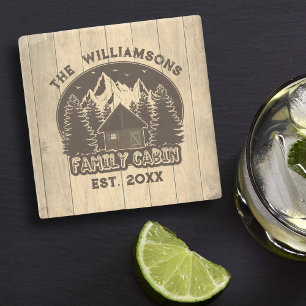 Rustikale Holz Natur Familie Kabine Braun Name Wie Steinuntersetzer