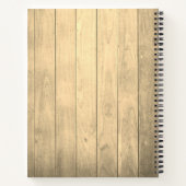 Rustikale Holz-Natur Familie Käfig Rezept Brauner Notizblock (Rückseite)