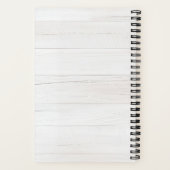 Rustikale Holz-Rosa-Blumen-Aquarell-Monogramm Notizblock (Rückseite)