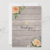Rustikale Holz-Rose Blumenstrauß-Kinderdusche Einladung (Rückseite)