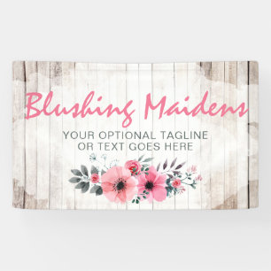 Rustikale Holz-Schabby-Chic-Rosen Anemone Blumen Banner
