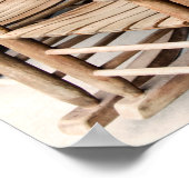 Rustikale Holz-Schaukelstühle Poster (Ecke)