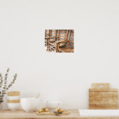 Rustikale Holz-Schaukelstühle Poster (Küche)
