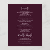 Rustikale Holz-Sonnenblumen-Hochzeit in einem Flyer (Hinten)