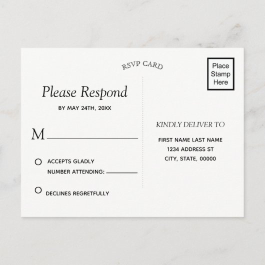 Rustikale Holz-Streichelleuchten und Spitzen | UAW Einladungspostkarte (Rückseite)