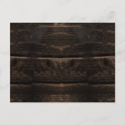 Rustikale Holz-String-Lichter Hochzeit speichern d Einladungspostkarte (Rückseite)