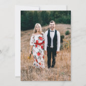 Rustikale Holz-String-Lichter Hochzeit speichern d Save The Date (Rückseite)