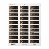 Rustikale Holz-String-Lights Hochzeit Rücksendeadr (Vorne)