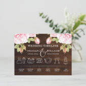 Rustikale Holz-String-Lights-Rose Hochzeitzeitzeit (Stehend Vorderseite)