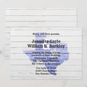 Rustikale Holz-Texas-Hochzeitseinladung 2 Einladung