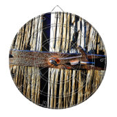 Rustikale Holz- und Eisenmetallriegel Dartscheibe (vorne)