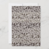 Rustikale Holz-und Spitze-Hochzeits-Einladungen, Einladung (Rückseite)