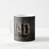 Rustikale Holz Vatertag Papa Kaffeetasse (Vorderseite Links)