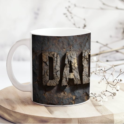 Rustikale Holz Vatertag Papa Kaffeetasse