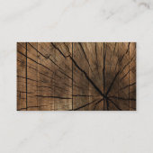 Rustikale Holz Visitenkarte (Rückseite)