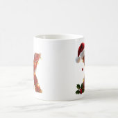Rustikale Holz-Weihnachtsbuchstaben-X-Lichterkette Kaffeetasse (Mittel)