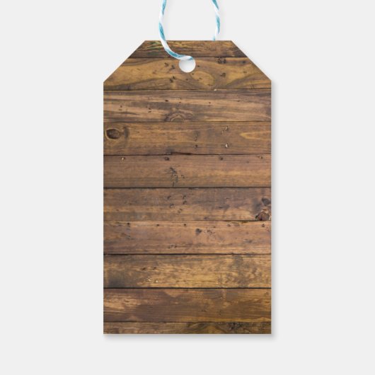 Rustikale Holz-Wildblume Fvor-Tasche Geschenkanhänger (Rückseite)