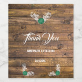 Rustikale Holz-Wildblume Fvor-Tasche Weinetikett (Einzelnes Label)