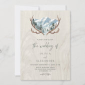 Rustikale Holzanker Einladung zur Hochzeit (Vorderseite)