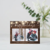 Rustikale Holzbalken 2 Foto Urlaub Postkarte (Stehend Vorderseite)