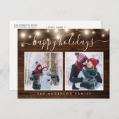 Rustikale Holzbalken 2 Foto Urlaub Postkarte (Vorne/Hinten)