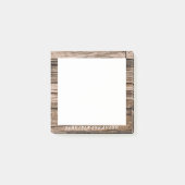 Rustikale Holzbänder maßgeschneidert minimalelegan Post-it Klebezettel (Vorderseite)
