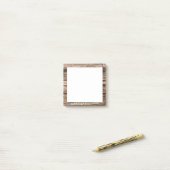 Rustikale Holzbänder maßgeschneidert minimalelegan Post-it Klebezettel (Auf Schreibtisch)