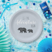 Rustikale Holzbären Adventure Baby Dusche Pappteller (Party)