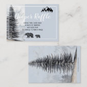 Rustikale Holzbären Windeln Begleitkarte (Vorne/Hinten)