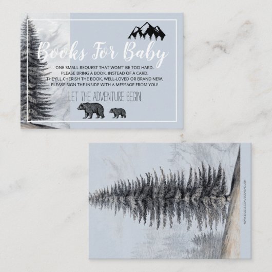 Rustikale Holzbärenbärendusche per Post Begleitkarte (Vorne/Hinten)