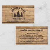 Rustikale Holzbaume Visitenkarte (Vorne/Hinten)