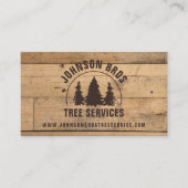 Rustikale Holzbaume Visitenkarte (Vorderseite)