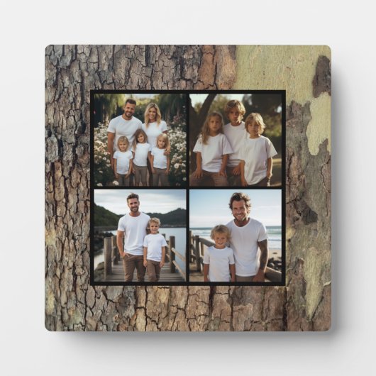 Rustikale Holzbaumrinde Fotovorlage Fotoplatte (Vorderseite)