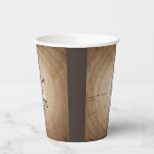 Rustikale Holzbaumstumpf Pappbecher (Links)