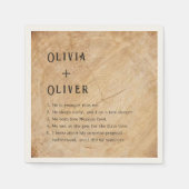 Rustikale Holzbaumstumpf Serviette (Vorderseite)