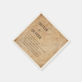 Rustikale Holzbaumstumpf Serviette (Ecke)