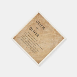 Rustikale Holzbaumstumpf Serviette