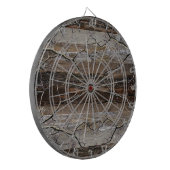Rustikale Holzbaumzweige mit Stallbrett Dartscheibe (Vorderseite Links)