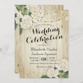 Rustikale Holzblumen-Streicheleien Einladung (Vorne/Hinten)