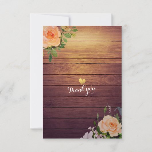 Rustikale Holzblumen-String Light Wedding RSVP Ant (Rückseite)