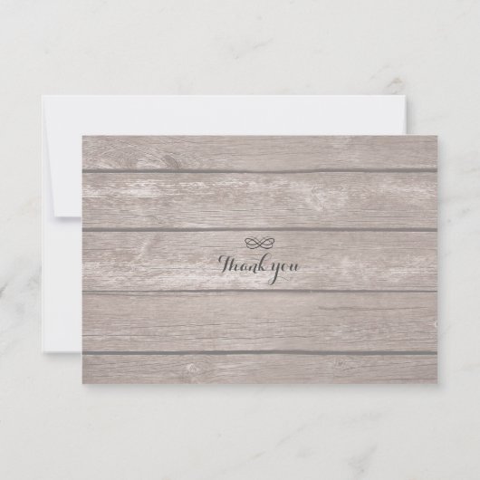 Rustikale Holzblumen-String Light Wedding RSVP Ant (Rückseite)