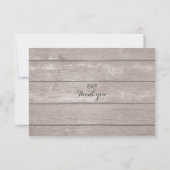 Rustikale Holzblumen-String Light Wedding RSVP Ant Karte (Rückseite)