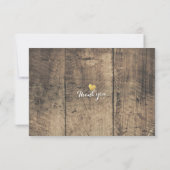 Rustikale Holzblumen-String Light Wedding RSVP Ant Karte (Rückseite)