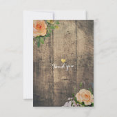 Rustikale Holzblumen-String Light Wedding RSVP Ant Karte (Rückseite)