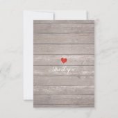 Rustikale Holzblumen-String Light Wedding RSVP Ant Karte (Rückseite)