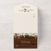 Rustikale Holzblumenzeremonie All In One Einladung (Außenbereich)