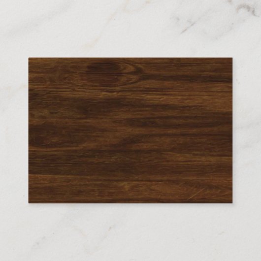 Rustikale Holzblütenstiefel oder männliche Geschle Begleitkarte (Rückseite)