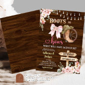 Rustikale Holzblütenstiefel oder männliche Geschle Einladung